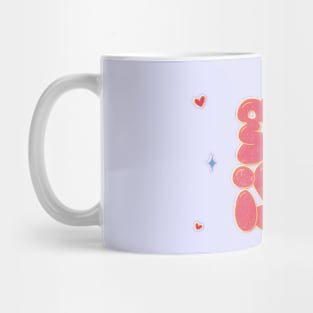 Girlish lettering Mug